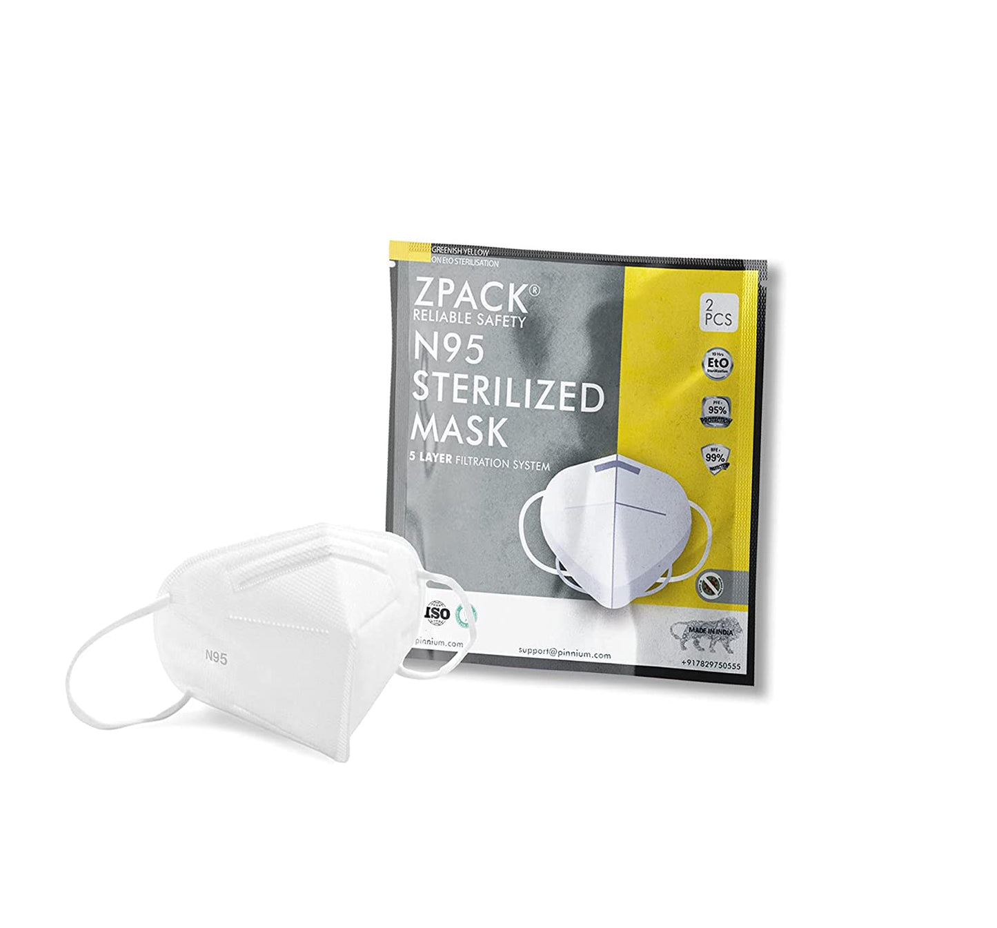 Zpack N95 Guardia EtO Sterlised Mask With Ear Loop