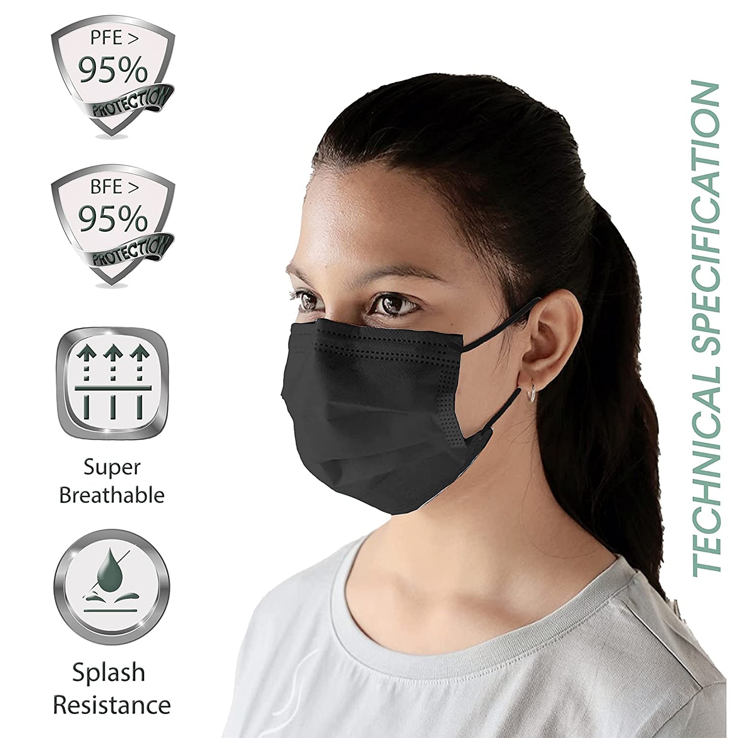 Zpack Protector 3 Ply MeltBlown Disposable mask