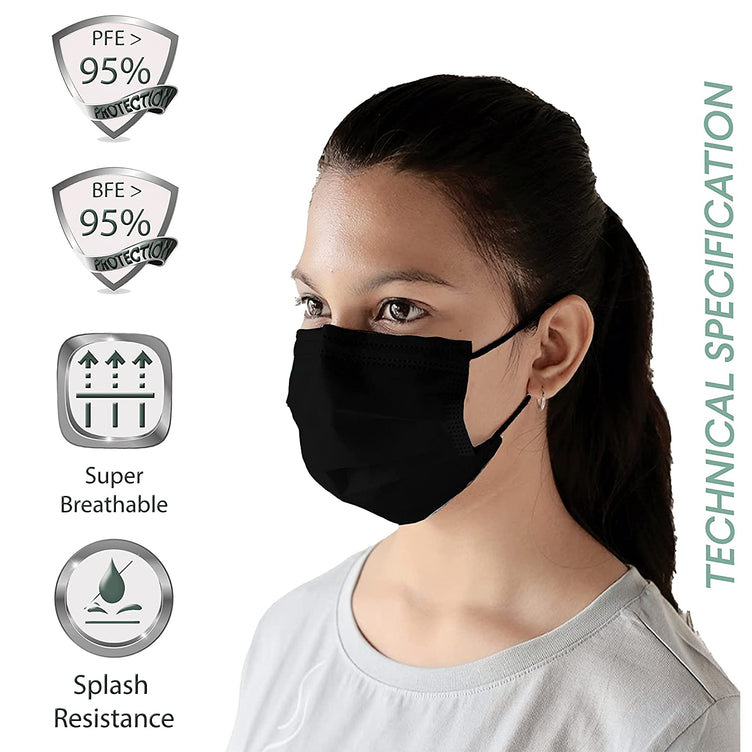 Zpack Professional 3 Ply MeltBlown Mask with Nose Wire