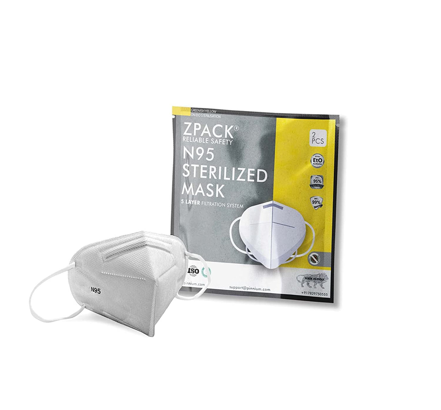 Zpack N95 Guardia EtO Sterlised Mask With Ear Loop